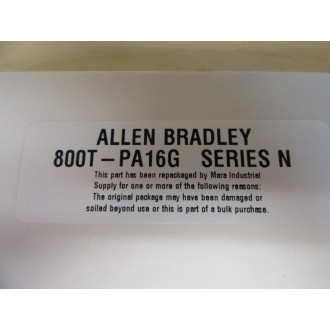 Allen Bradley 800T-PA16G Push Button Switch Series N