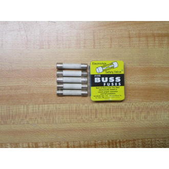 Buss F03B 250V 3AS Bussmann Fuse F03B250V3AS White (Pack of 5)