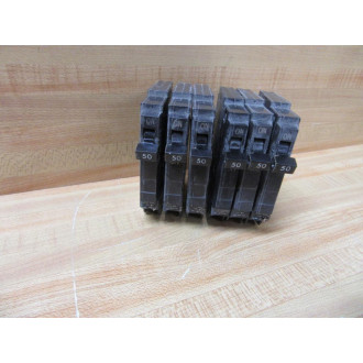 General Electric TQP150 Circuit Breaker 50 Amp GE (Pack of 6) - Used