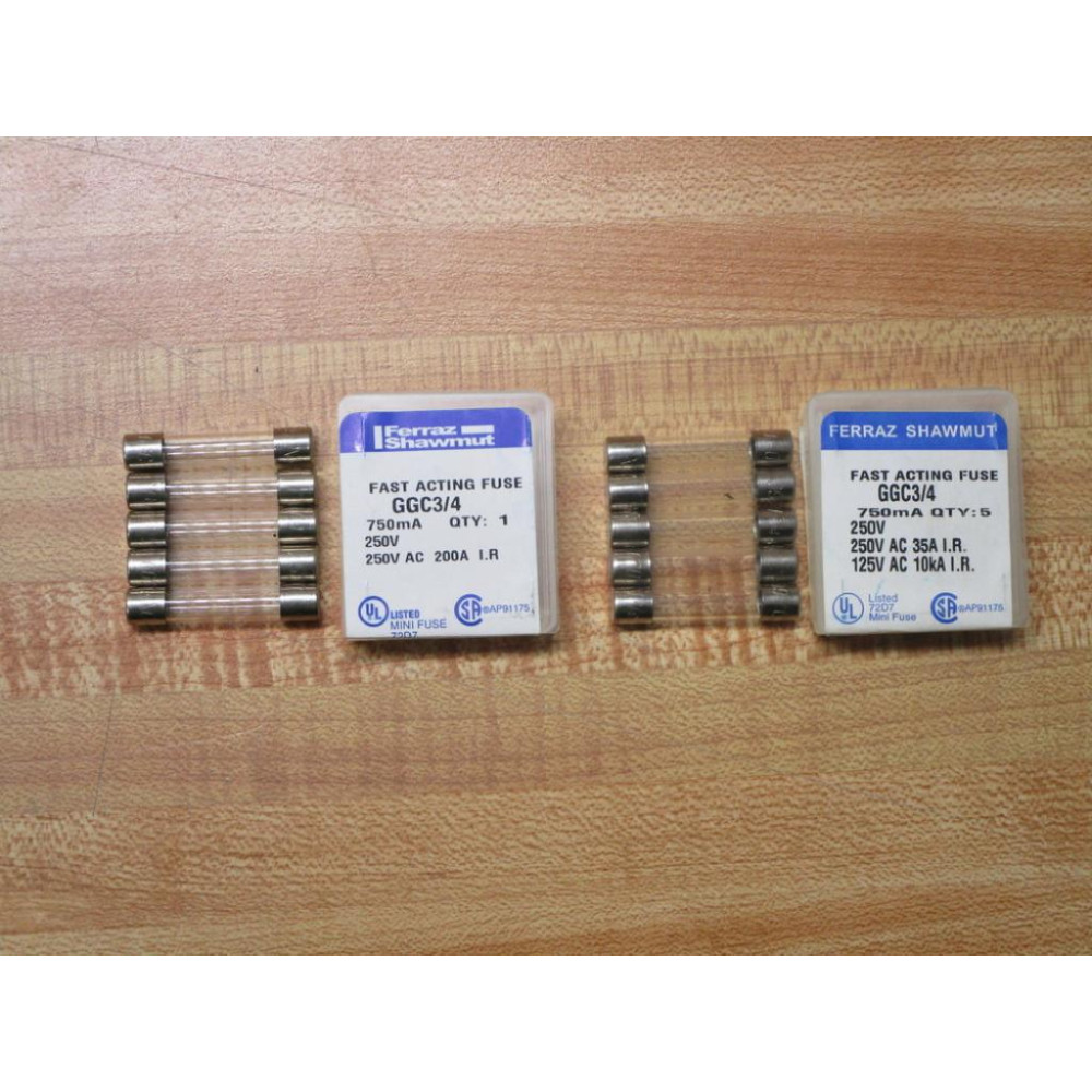 Gould Shawmut Ferraz Mersen GGC-34 Fuse Cross Ref 5LAX8 Fine Wire (Pack of 10)