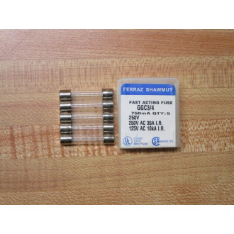 Gould Shawmut Ferraz Mersen GGC-34 Fuse Cross Ref 5LAX8 Fine Wire (Pack of 10)