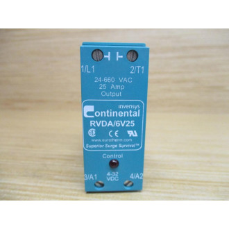 Invensys Continental RVDA6V25 Solid State Relay RVDA6V25 - Used