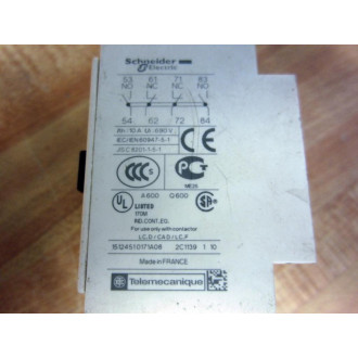 Schneider Electric LADN22 Auxiliary Contact Block - Used