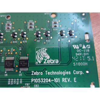 Zebra P1053204-01 Circuit Board WDisplay P1053204-101 - Used