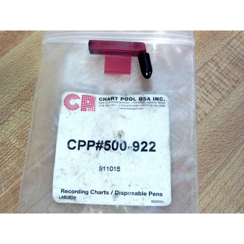 Chart Pool 500-922 Red Recorder Pen CPP500-922 (Pack of 5)