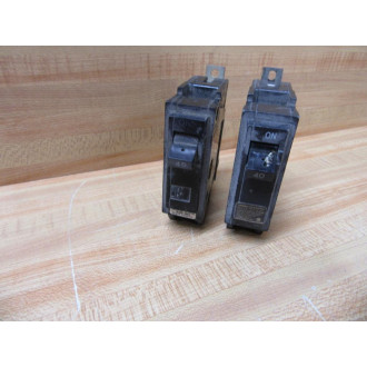 General Electric THQB1140 Circuit Breaker 40 Amp GE (Pack of 2) - Used