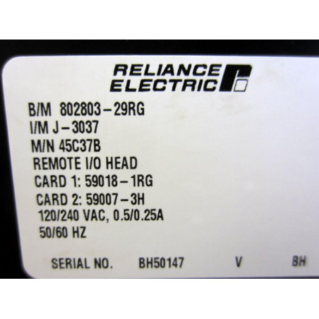 ABBReliance Electric 45C37B AutoMate Remote IO Interface - New No Box