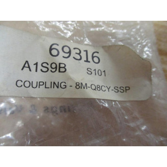 Parker 8M-Q8CY-SSP Female Coupler 8MQ8CYSSP - New No Box