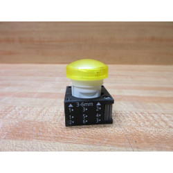 Siemens 3SB3001-6AA30 Fanuc Yellow Indicator Light WHolder - New No Box