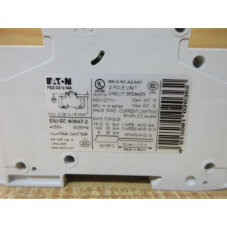 Eaton FAZ-C22-NA 2A Circuit Breaker FAZC22NA - New No Box