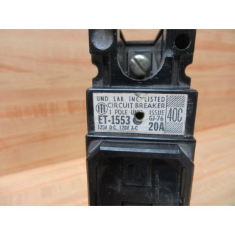Siemens ITE ET-1553 Circuit Breaker 20 Amp ET1553 - Used