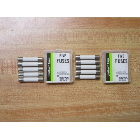 Littelfuse 314.250 Fuse Cross Ref 1BX42 White (Pack of 10)