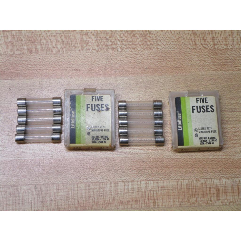 Littelfuse 0312002 Fuse Cross Ref 5LAX1 312002 Jagged Wire Element (Pack of 10)