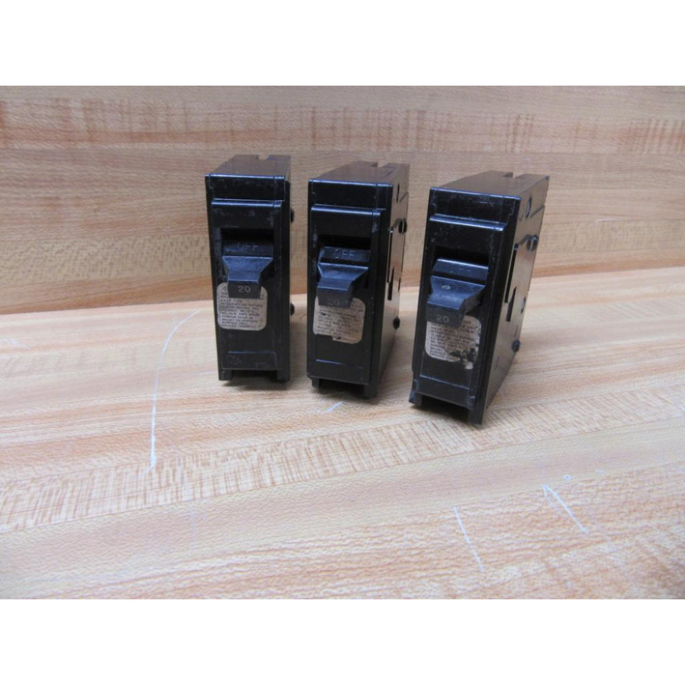 Crouse & Hinds MP120 Murray Circuit Breaker 20 Amp (Pack of 3) - Used
