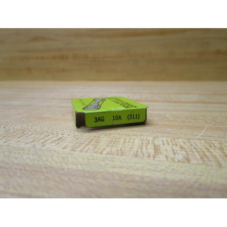 Littelfuse 3AG-10A Fuse Cross Ref 4XH49 311, Metal Strip Element (Pack of 10)