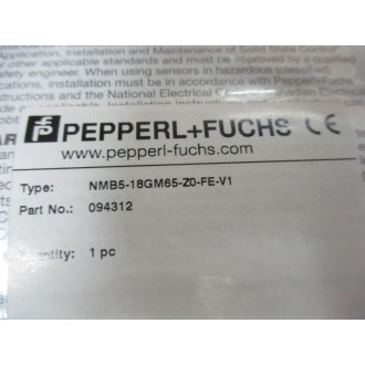 Pepperl + Fuchs NMB5-18GM65-Z0-FE-V1 Inductive Sensor 094312