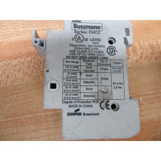 Bussmann CHCC Buss Fuse Holder 30A CHCC1DIU - Used