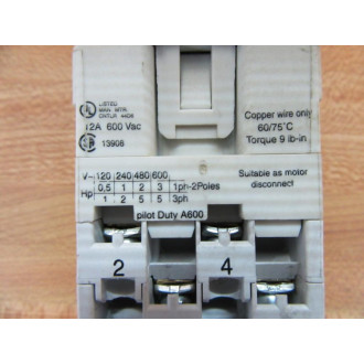 Allen Bradley 194L-E12-5511 Load Switch 194LE125511 W194L-HE4A-375 Knob - Used