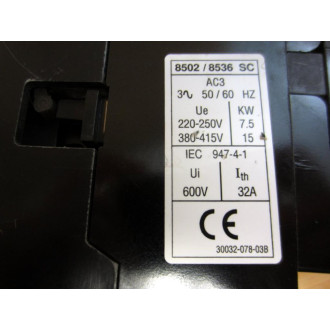 Square D 8536-SCG3S Starter 8536SCG3S Like New - Used