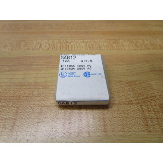 Gould Shawmut Ferraz Mersen GAB12 Fuse Cross Ref 5LAP4 Brown (Pack of 10)