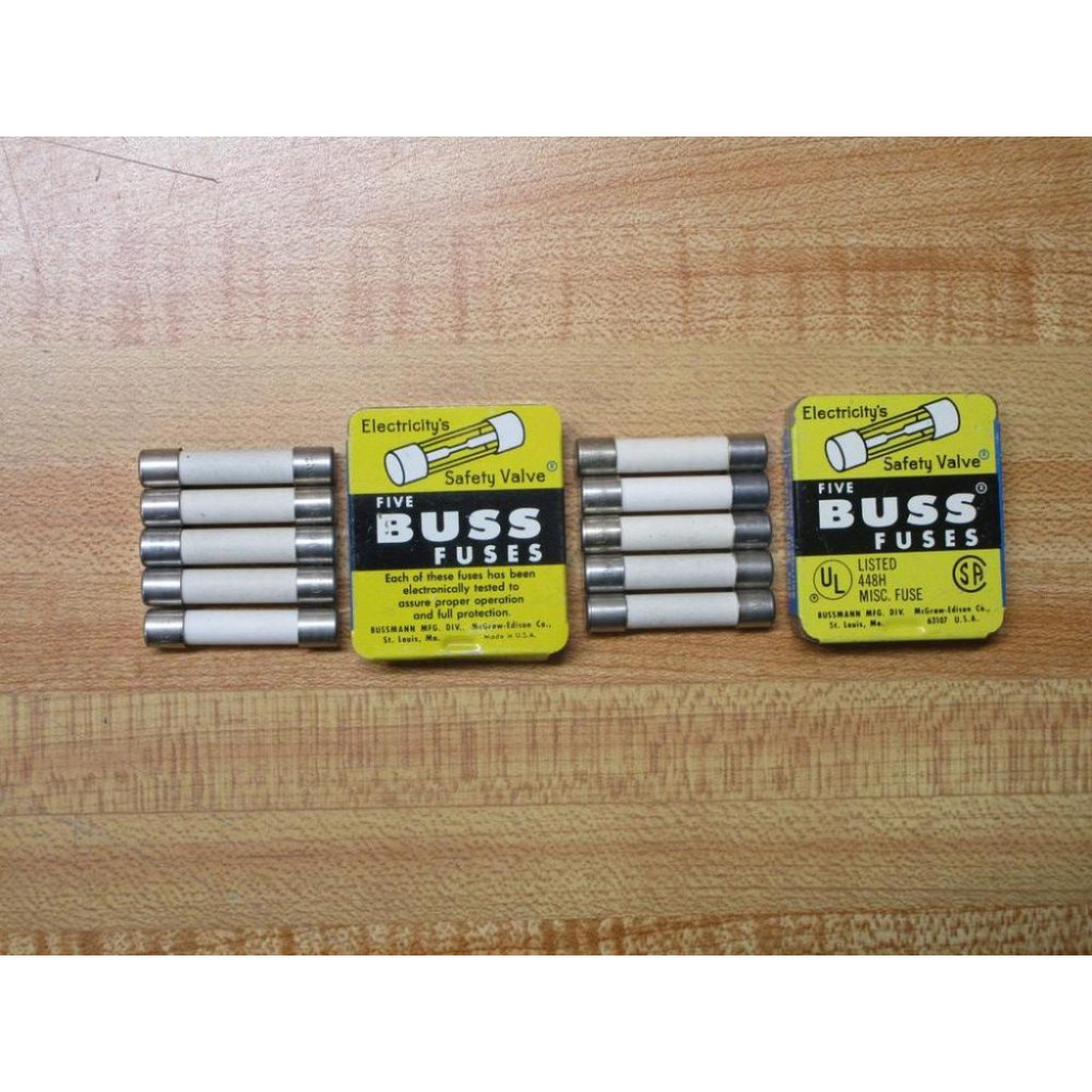 Buss F03A 250V 1A Bussmann Fuse F03A-1A White (Pack of 10)