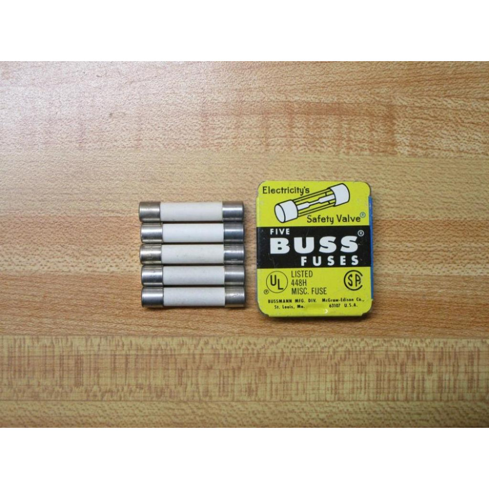 Buss F03A 250V 1A Bussmann Fuse F03A-1A White (Pack of 10)