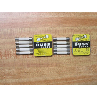 Buss F03B 125V 10A Bussmann Fuse F03B-10A White (Pack of 5)