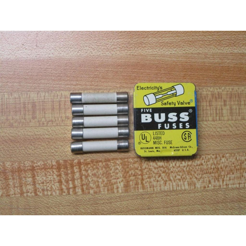 Buss F03B 250V 3A Bussmann Fuse F03B-3A White (Pack of 5)