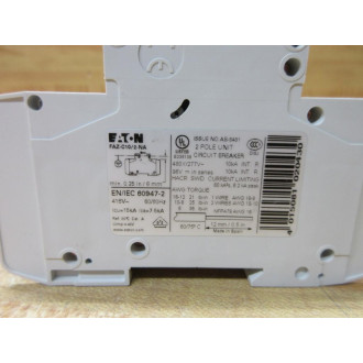 Eaton FAZ-C102-NA 10A Circuit Breaker FAZC102NA - New No Box