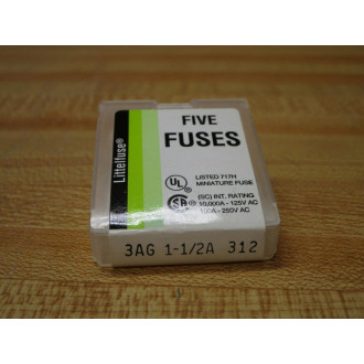 Littelfuse 3AG-1-12A Fuse Cross Ref 4XH41 Jagged Wire Element (Pack of 10)