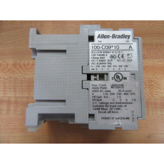 Allen Bradley 100-C09* 3P AC Contactor 100-C09*-10 - Used