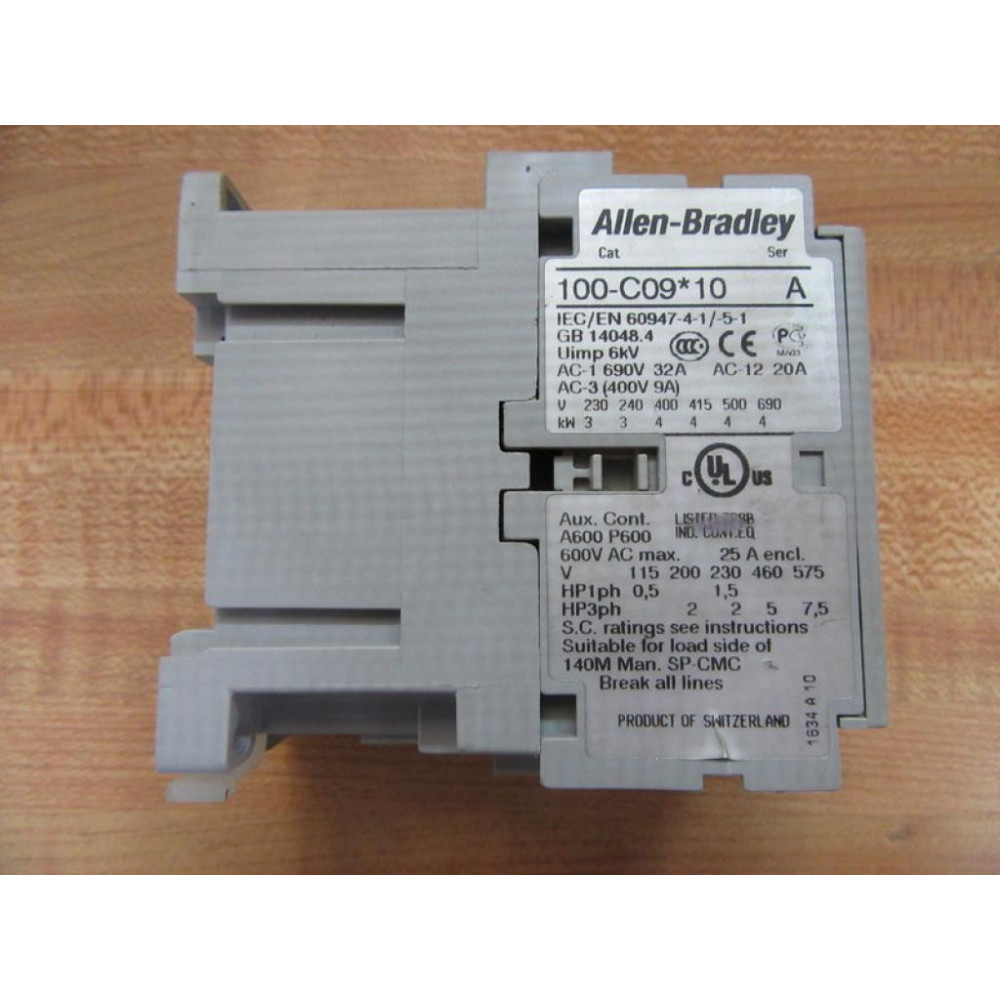 Allen Bradley 100-C09* 3P AC Contactor 100-C09*-10 - Used