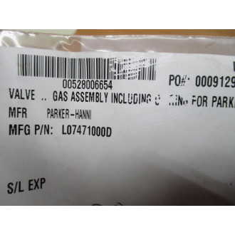 Parker L07471000D Valve For Accumulator - New No Box
