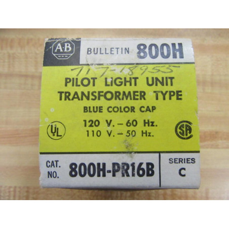 Allen Bradley 800H-PR16 Pilot Light 800H-PR16B Blue