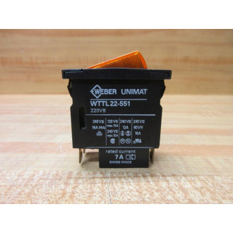 Weber WTTL22-551 Illuminated Rocker Switch WTTL22551 - New No Box