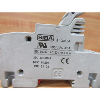 Siba 51 058 04 Fuse Holder 5105804 (Pack of 3) - Used