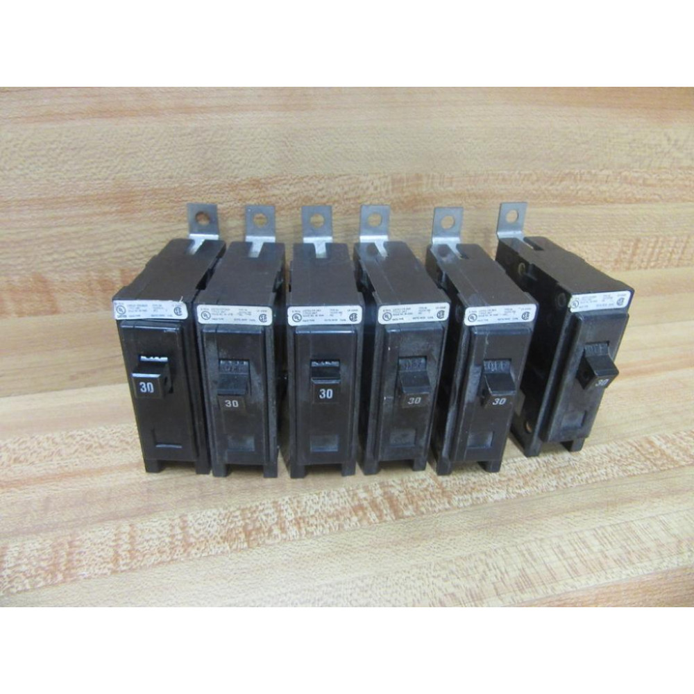 Cutler Hammer BA-130 Eaton Circuit Breaker 30 Amp BA130 (Pack of 6) - Used