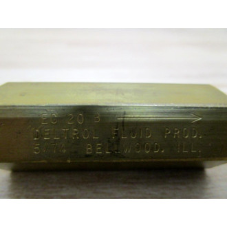 Deltrol EC 20 B Check Valve EC20B - New No Box