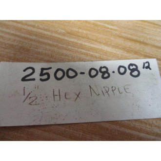 Camozzi 2500-08-08 Hex Nipple 25000808 (Pack of 12) - New No Box