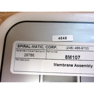 Spiral-Matic 8M107 Membrane Assembly - New No Box