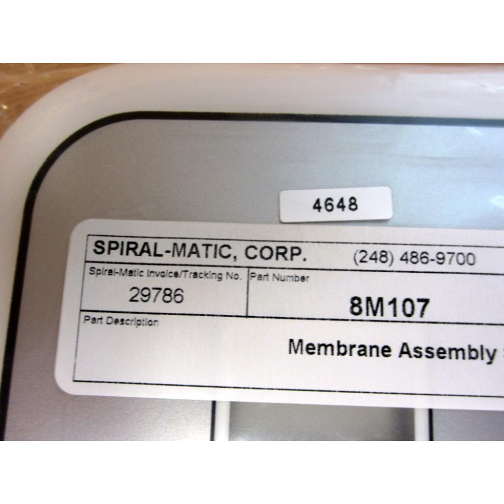 Spiral-Matic 8M107 Membrane Assembly WGasket & Manual