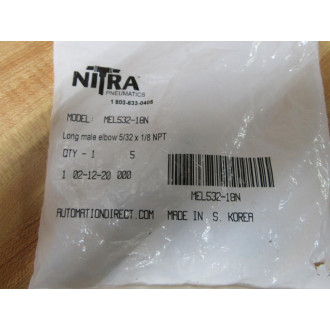 Nitra MEL532-18N Long Male Elbow MEL53218N (Pack of 5)