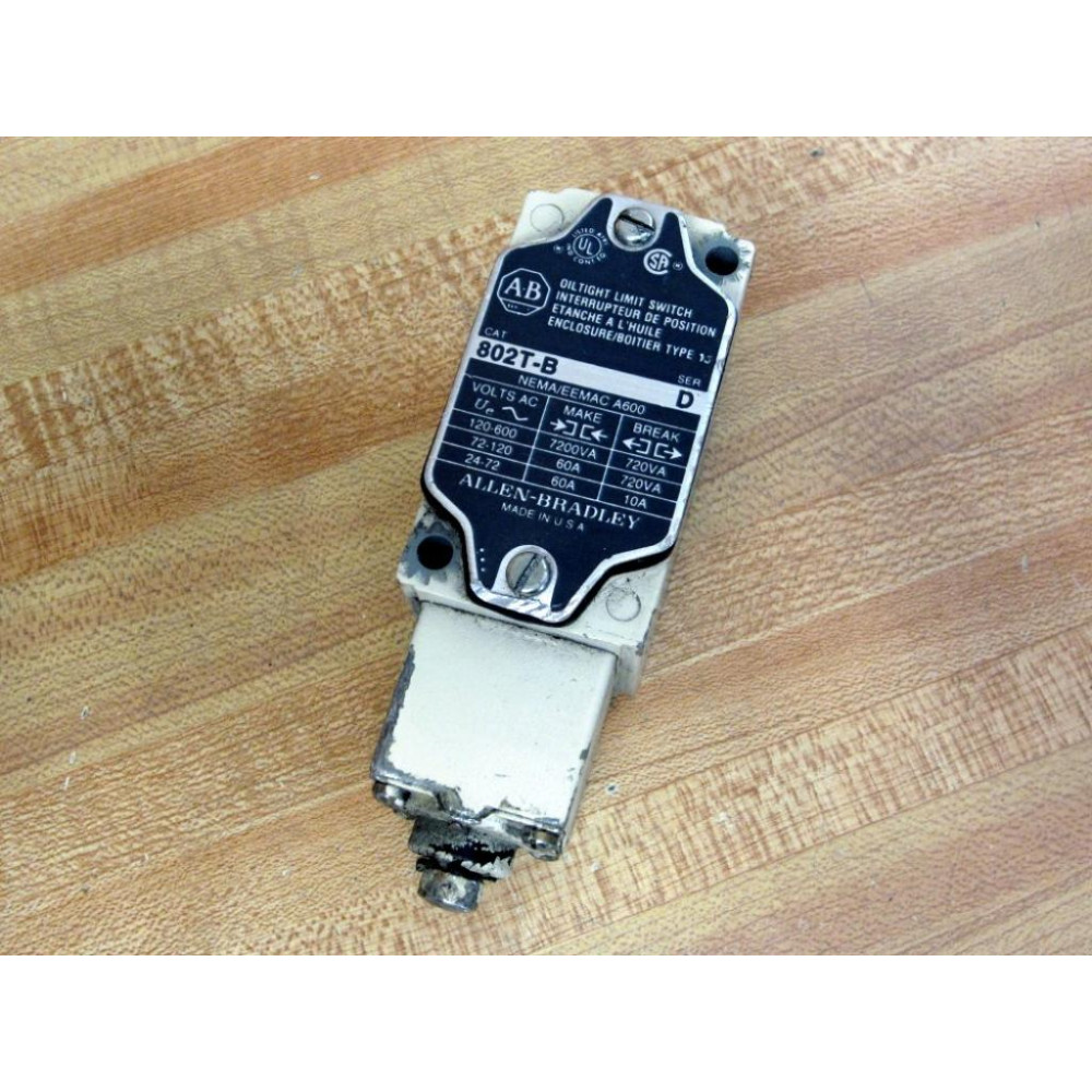 Allen Bradley 802T-B Limit Switch 802TB WActuator - Used Allen Bradley 802T-B Limit Switch 802TB WActuator - Used