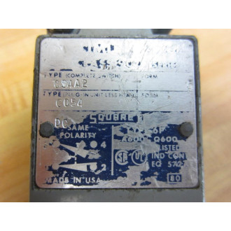 Square D 9007-C54A2 Limit Switch 9007C54A2 WRoller - Used