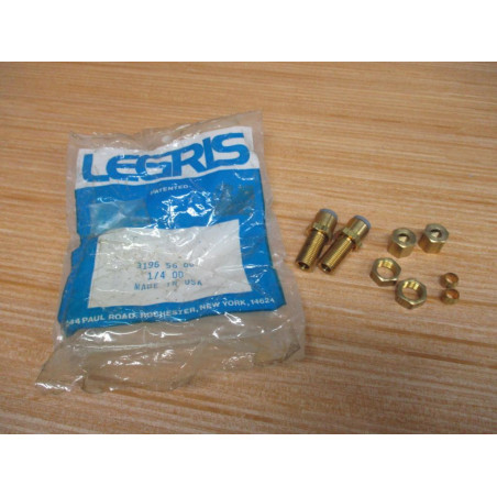 Legris 3196 56 00 Bulkhead Tube Fitting 31965600 (Pack of 2)