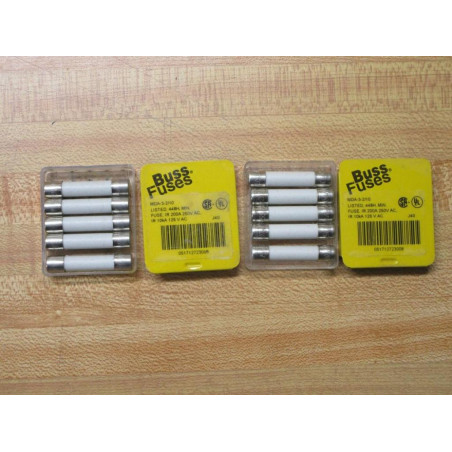 Buss MDA-3-210 Bussmann Fuse Cross Ref 1CM06 White (Pack of 10)