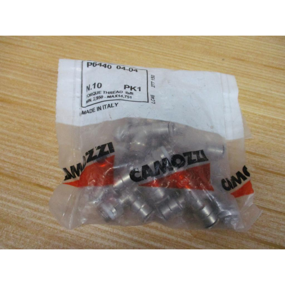 Camozzi P6440-04-04 Male Swivel Run Tee P64400404 (Pack of 10)