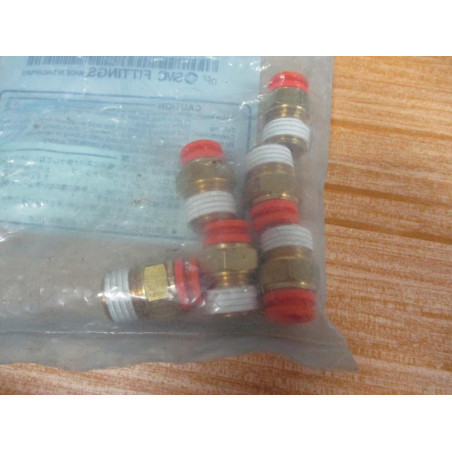 SMC KQ2H07-35S Male Connector KQ2H0735S (Pack of 6)