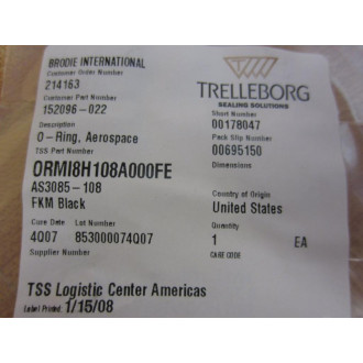 Trelleborg 152906-022 O-Ring, Aerospace 152906022