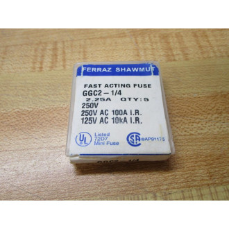 Gould Shawmut Ferraz Mersen GGC2-14 Fuse Cross Ref 6F014 Fine Wire (Pack of 10)